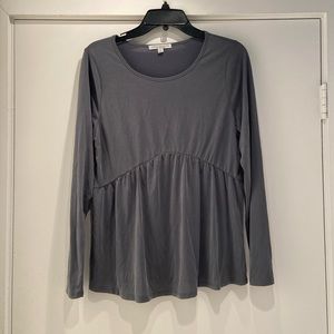 Long sleeve peplum blouse